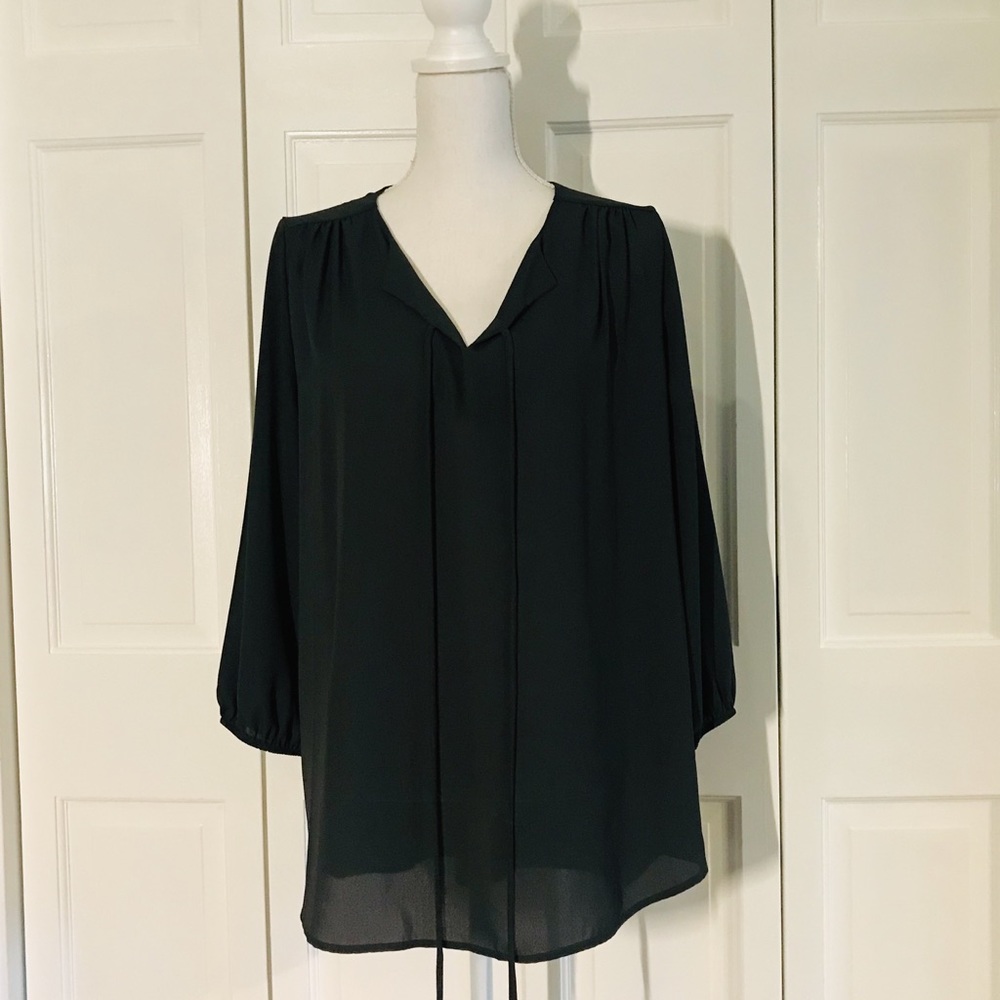Pleione Charcoal Boho Peasant Blouse